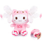 CAGRIKUELI Bunny Plush, 9.8in Bunny Stuffed Animal Ear Moving Jumping, Cute Pink Cat Bunny Plush Toys Birthday Gifts for Kids Te