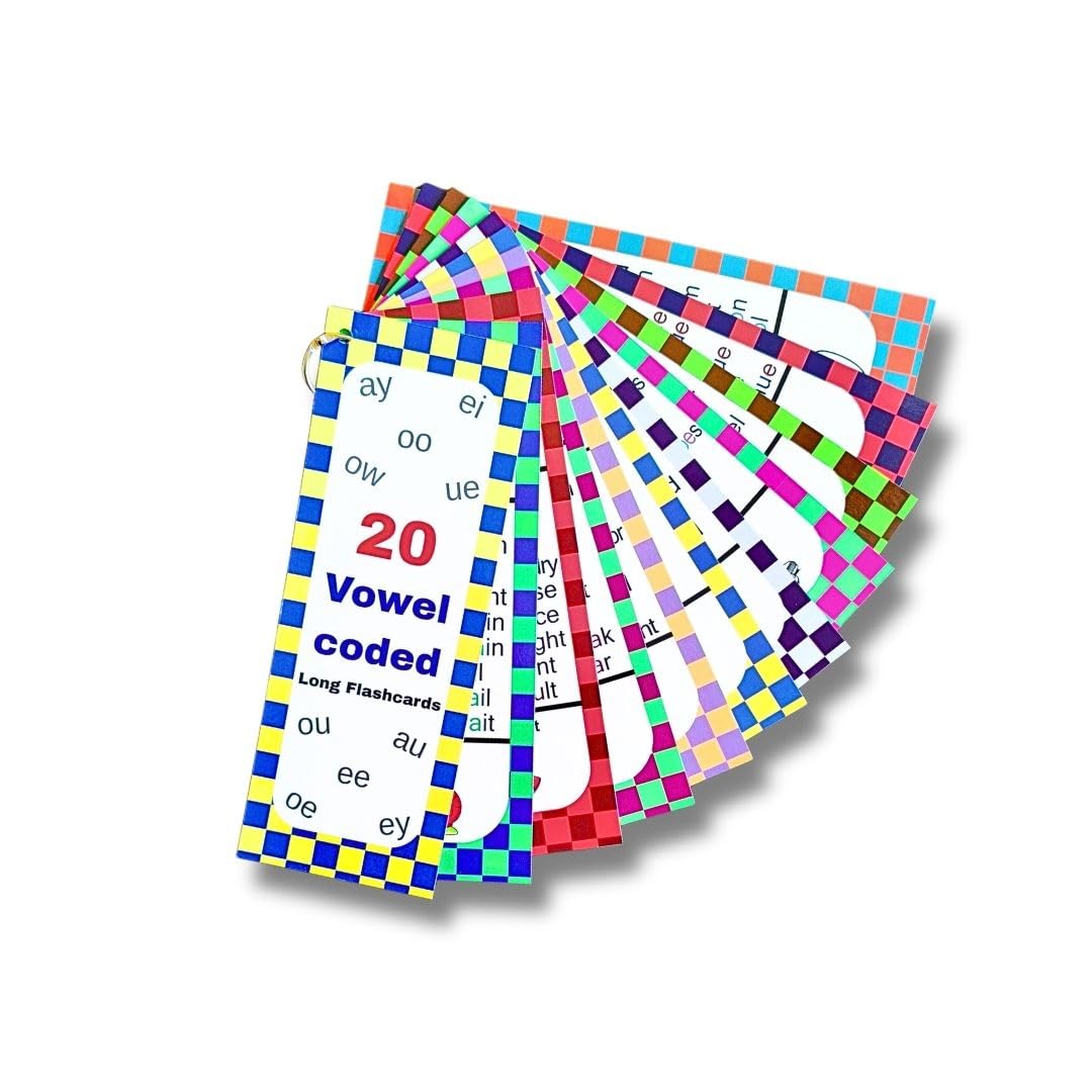 Phonics 20 Vowel Team & Digraph Long Flashcards | Phonics Flashcards | Master Vowel Teams And Digraphs With Colours