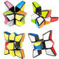 Tanch Magic Spinner Cube 2 In 1 Stickerless Brain Teasers Magic Puzzle Spinning Top Cube Rotatable Stress Relief 1X3X3 Finger Speed Cube Floppy Anti-Anxiety Fidget Toys Game For Kids Adults