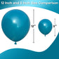 Jobkoo Peacock Blue Balloons 5 Inch, 60Pcs Small Turquoise Balloon Teal Blue Latex Balloons 5'' Mini Matte Dark Teal Aqua Blue H