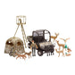 New-Ray Kubota Hunting Playset - RTV-X1120D 1:18 Scale, Green, Cast Iron Model 33253