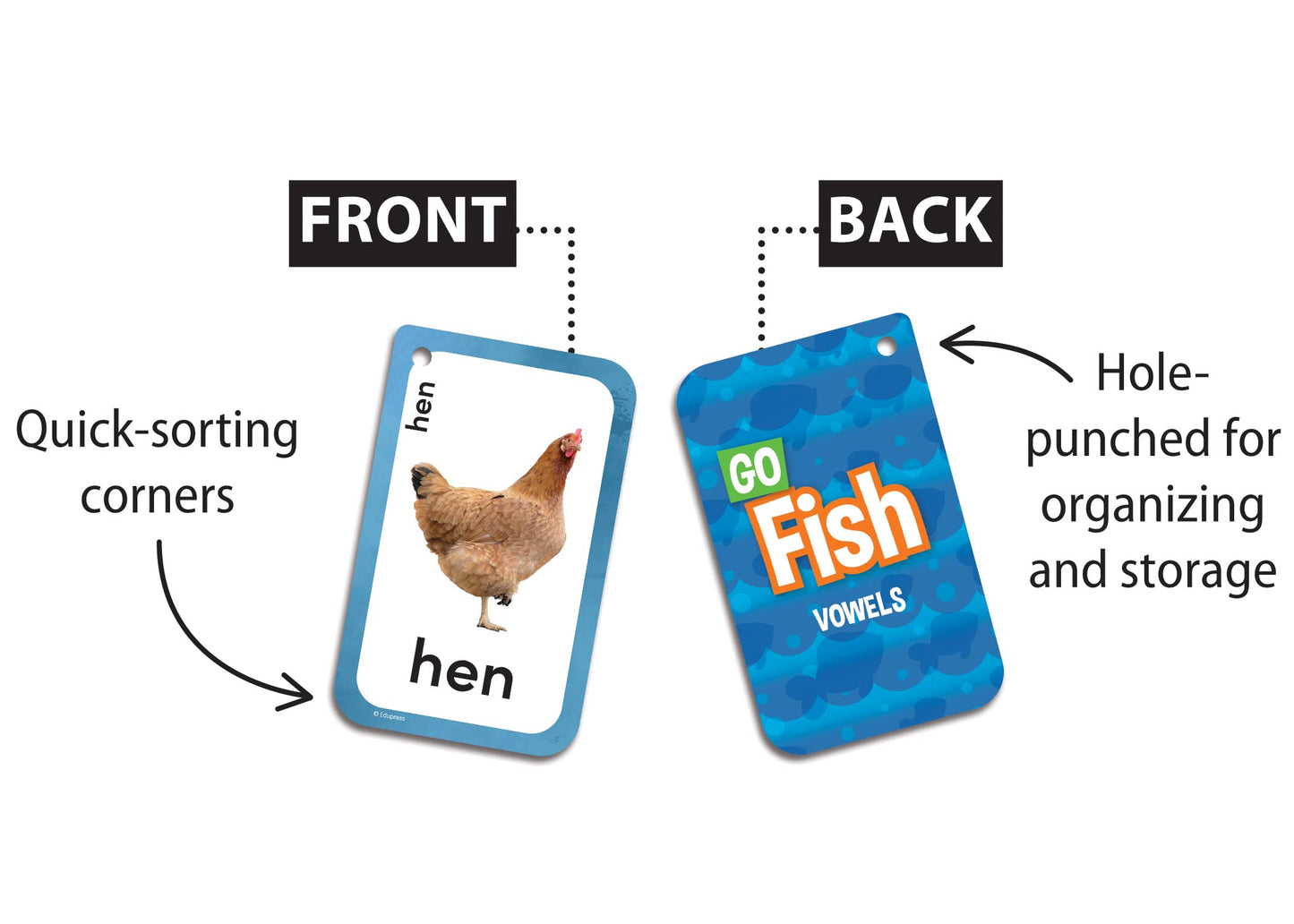 Go Fish Vowels Flash Cards
