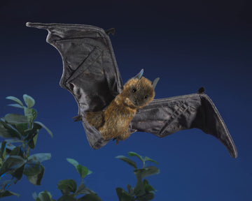 Folkmanis Fruit Bat Hand Puppet, Brown, Black