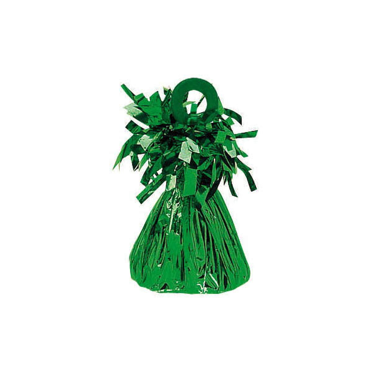 Green Small Foil Balloon Weight - 6 Oz (12 Pc) - Vibrant Green Hue Perfect For Stabilizing Party Balloons & Decorations
