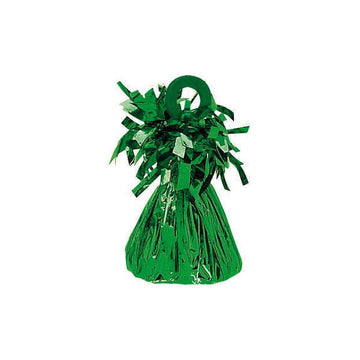 Green Small Foil Balloon Weight - 6 Oz (12 Pc) - Vibrant Green Hue Perfect For Stabilizing Party Balloons & Decorations