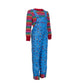 Loketa Kids Boys Girls Chucky Costume Halloween Rainbow Stripe Jumpsuit Good Guys Doll Cosplay Overall (120(4-5Years))