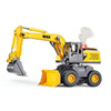 Crackles 2-In-1 Jumbo Excavator & Bulldozer Toy - Friction Powered Construction Vehicle With Real Smoke Effect, Lights, Sounds &