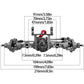 Hybdx Rc Cnc Aluminum Anodized Front And Rear Door Axle Kit Upgrade For 1/10 Rc Crawler Car Scx10 Ii 90046 90047 (Grey)