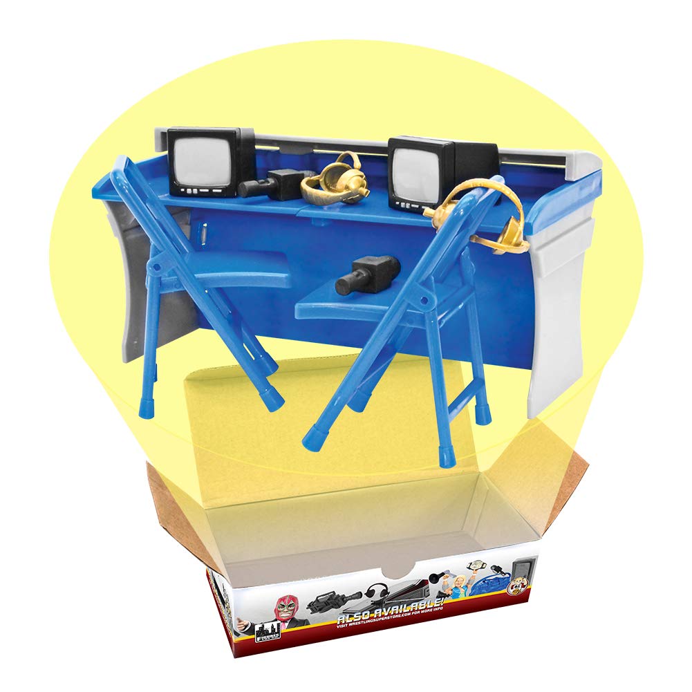 Figures Toy Company Commentator Table Playset for Wrestling Action ...