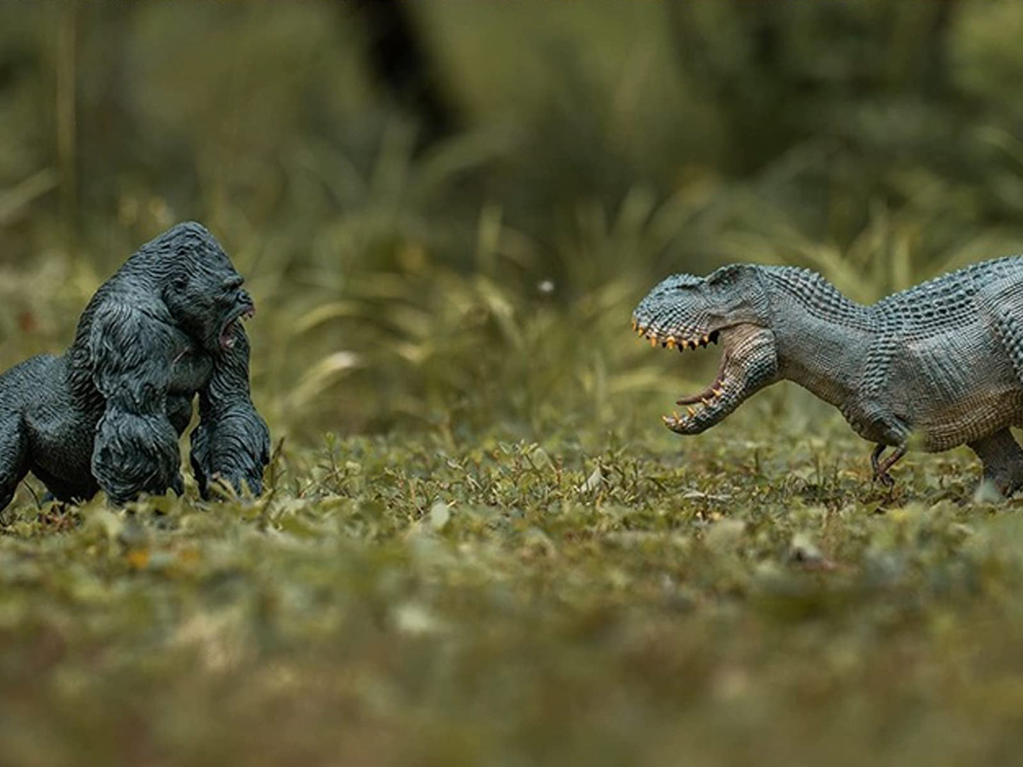 Gorilla King Kong Toys With Realistic Rock Action Figure Rampage Gorilla Fight Mode Gorilla Ape Solid Wild Animal Figurines For