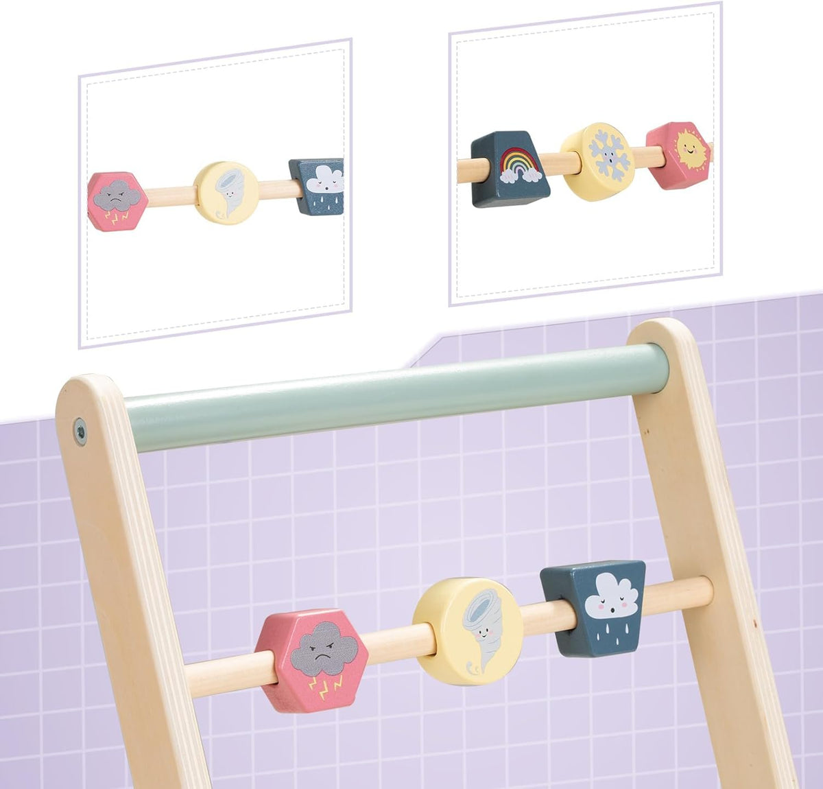Wooden Galloping Ponies 2-in-1 Push & Pull Learning Walker