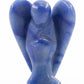 Ouubuuy Blue Aventurine Crystal Angel Figurines Statues Natural Gemstone Carved Pocket Guardian Angel 1.5 inch for Healing Reiki