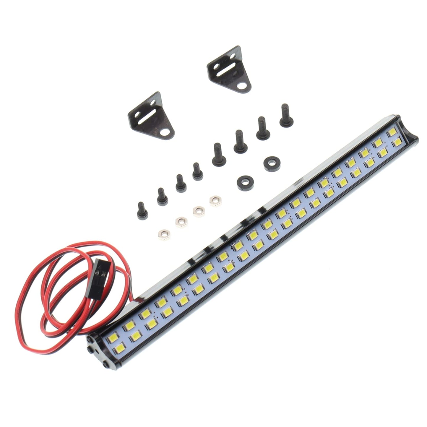 Treehobby Double Row 40 LED spotlights Metal Remote Control Roof Light Bar Compatible with Traxxas Slash Rustler TRX4 Axial SCX1