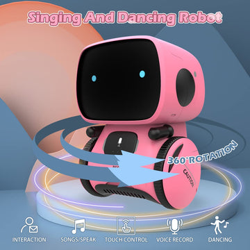 KaeKid Robots for Girls 3-5, Interactive Smart Robotic with Touch Sensor, Voice Control, Speech Recognition, Singing, Dancing, R
