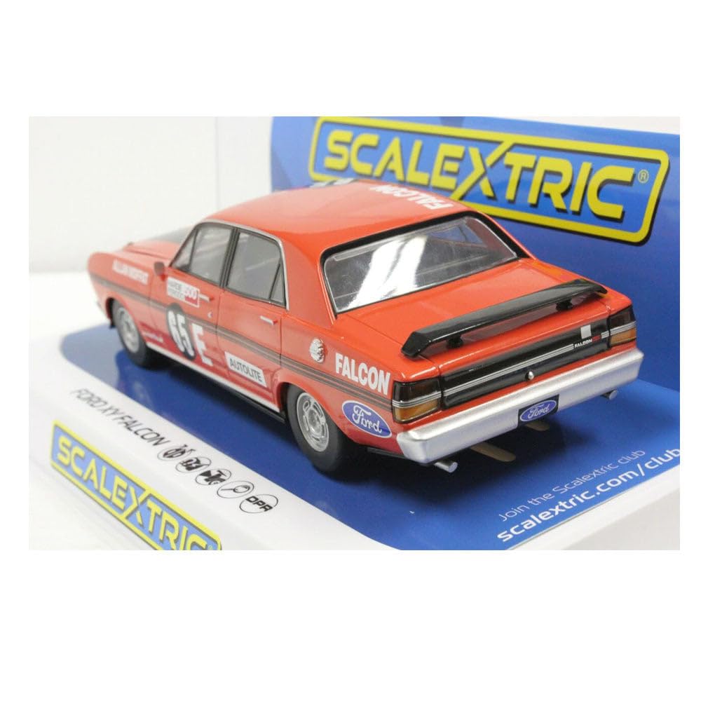 Scalextric Ford Xy Falcon Bathurst 500 1971 1:32 Slot Race Car C3928, Red & Black