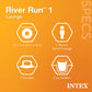 Intex River Run 1 Water Tube Lake Raft Inflatable Pool Floats with 2 Heavy Duty Handles  Backrest  and 2 Cupholders  Red (4 Pack)