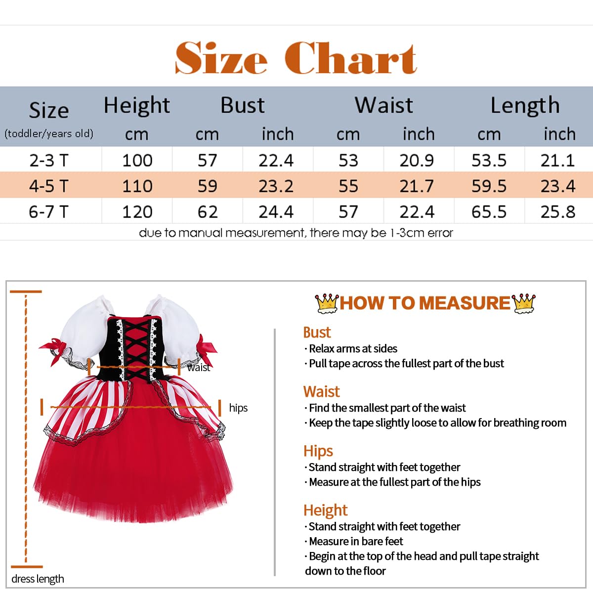 Tyhtym Pirate Costume Little Girls Halloween Dress Up Boys Cute Kids Cosplay With Hat Eye Patch (Red, 2-3T)