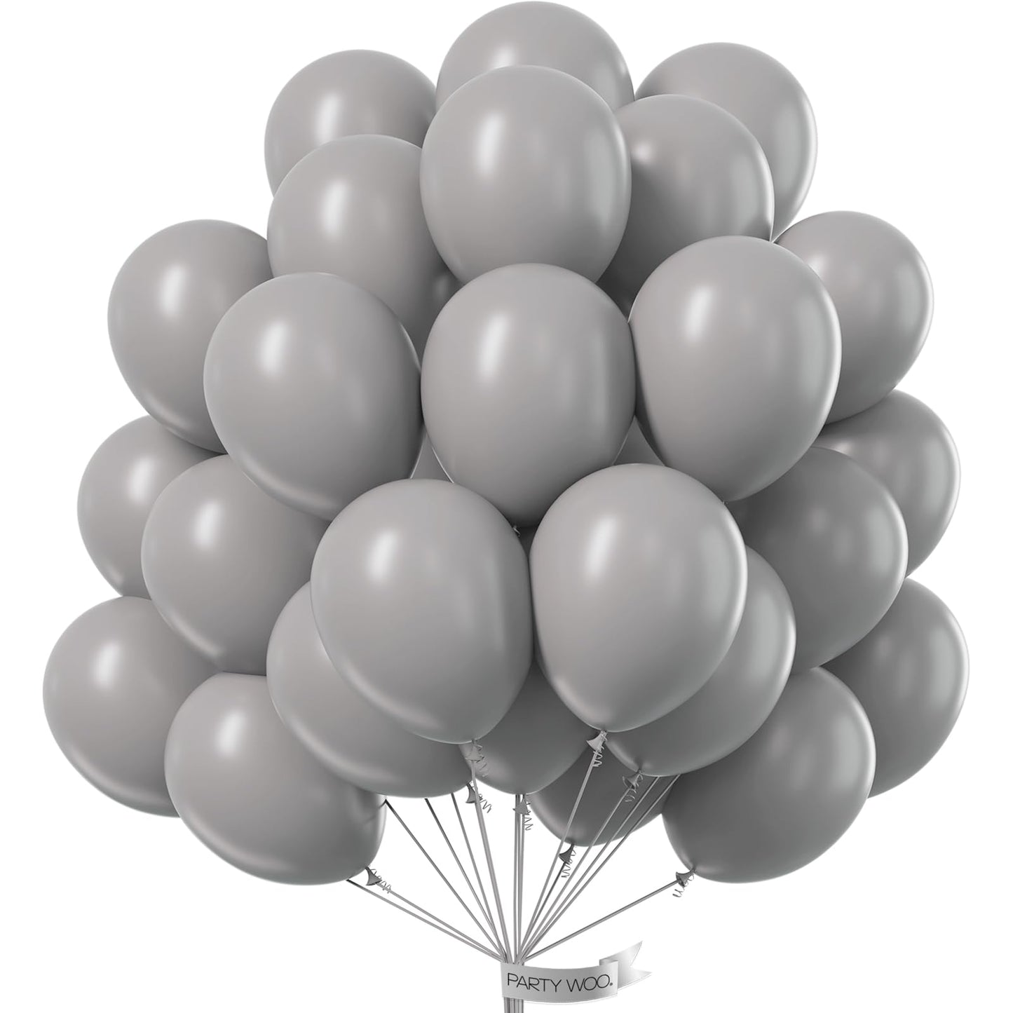 Partywoo Gray Balloons, 50 Pcs 12 Inch Matte Gray Balloons, Grey Balloons For Balloon Garland Or Balloon Arch As Birthday Party Decorations, Wedding Decorations, Baby Shower Decorations, Gray-Y71