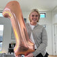 Rose Gold Number 1 Balloon For First Birthday 40 Inch, 1St One Number Balloons Birthday Decorations For Girl Boy Toddler Baby