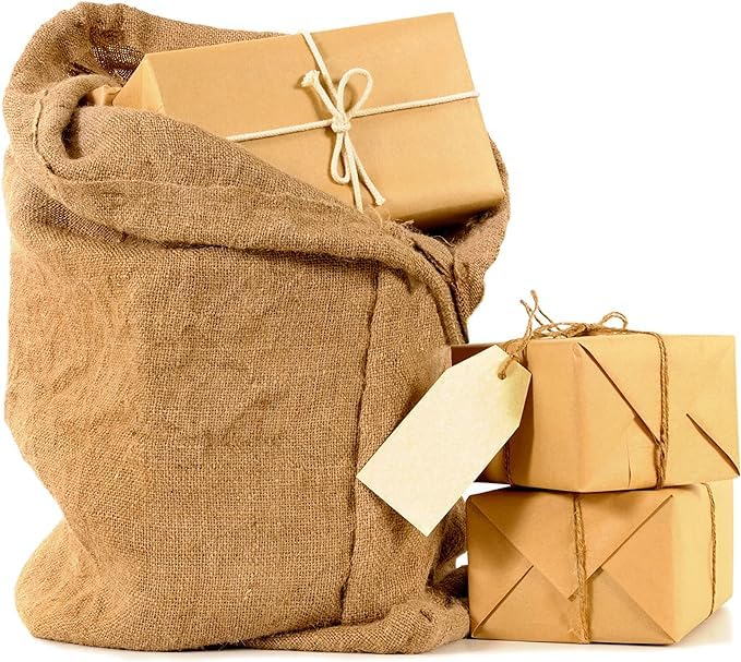 Cotton Craft Potato Sack Race Bags - Set Of 6 Jute Burlap Sacks For Kids And Adults - Playground Fitness - Outdoor Fun Games Birthday Picnic Easter Jumping Bag Garden Toys Storage Santa Sacks -24X39