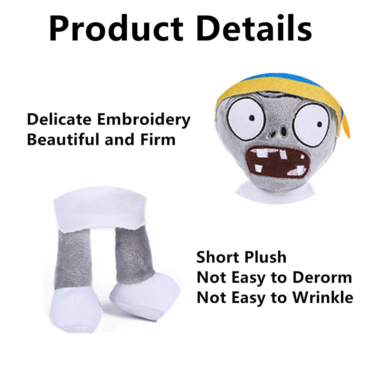 Jhesao 12'' Plants And Buckethead Zombies Plush Toys Normal Zombies Pvz Plushies 1 2 Stuffed Soft Doll Buckethead Zombies New