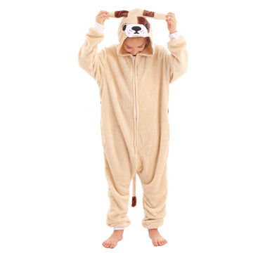 Tyonmujo Animal Onesie Costume For Kids Halloween Costumes For Girls Boys Cosplay Outfit Bulldog 130
