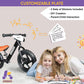 Kriddo Toddler Balance Bike 2 Year Old,12 Inch Push Bicycle With Customize Plate (3 Sets Of Stickers Included), Steady Balancing, Gift Bike For 2-5 Boys Girls, Black