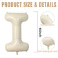 40 Inch Cream Letter Balloons, Large I Letter Balloons Foil Helium Balloons, Mylar Big Single Alphabet I Balloons, Cream Balloon