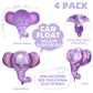 Giant 4D Woodland Wildlife Elephant Balloons Jungle Safari Forest Animals Themed Party Supplies, 4 Pack Purple 35'' So Cute Elep