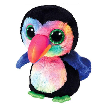 Beanie Baby Large Eyes Buff Pixy Atlas Austin Unicorn Cinder Animal Plush Doll 9.8Inch (Beaks Bird)