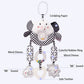D-KINGCHY Baby Plush Hanging Rattle Toy, Elephant, Black and White, Teether for 0-3 Years Old, Soft pp Cotton, Medium Size