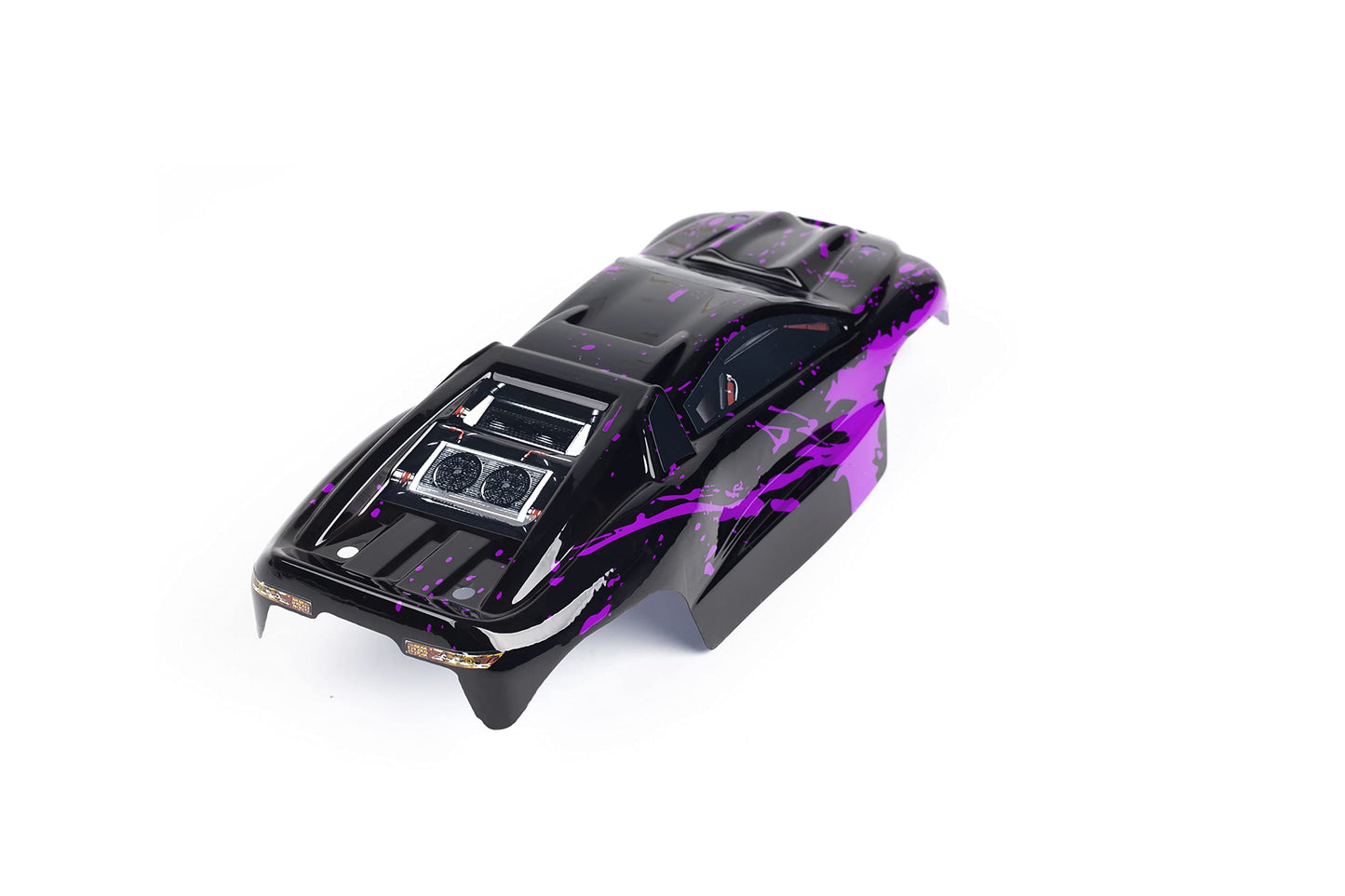 SummitLink Custom Body Muddy Purple Over Black Style Compatible for e-Revo Mini 1/16 Scale RC Car or Truck (Truck not included)
