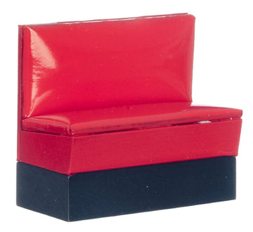 Dollhouse Miniature 1:12 Scale 1950'S Red Booth Bench #T5900
