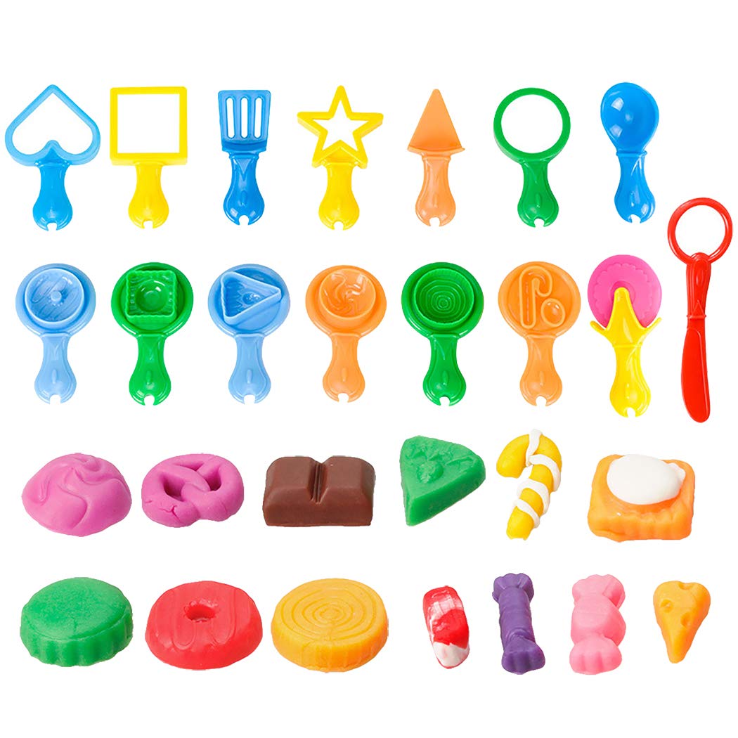B Bangcool 15Pcs Dough Tool Kit Creative Assorted Dough Toy Educational Toy Clay Dough Tool
