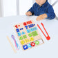 Merishopp Clip Beads Toy Math Manipulatives Counting Matching Games For Boys And Girls| Baby Learning Toy | Infant Activity Toy 