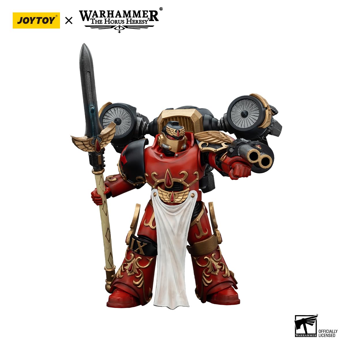 JOYTOY Warhammer The Horus Heresy Blood Angels Dawnbreaker Cohort Dawnbreaker Champion 1:18 Scale Action Figure Mecha Joy Toy Collection Model 4.76in