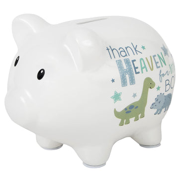 Baby Essentials My First Piggy Bank, Baby'S First Piggy Banks For Boys And Girls (Thank Heaven Dinos)