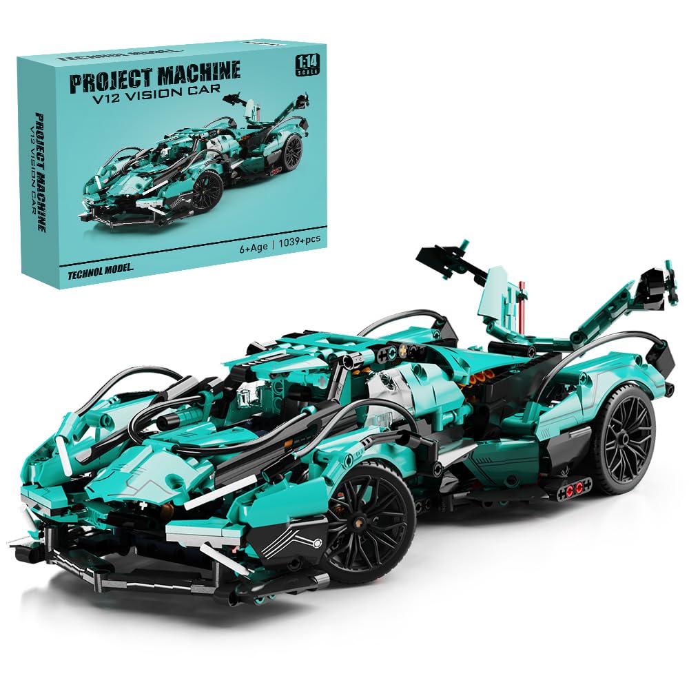 Mesiondy 1:14 Moc Sports Car Building Blocks Toys Boys Or Adults Kits, Building Set Raceing Car Model,Cars For Boys Age 12-16 8-