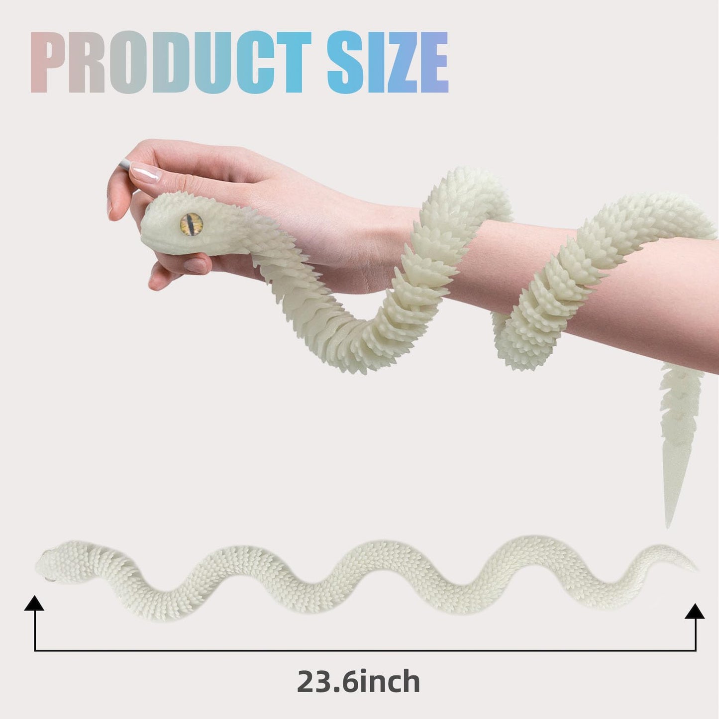 3D Printed Animals-Snake Viper,3D Printed Snake Toys 3D Printed Articulated Snake 3D Printed Animals Animal Model Ornaments Crea