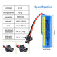 KBT 2 Pack 3.7V 600mAh Li-ion Rechargeable Battery for RC Cars, Trucks & Boats with Charger Cable