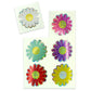Assorted Flower Sparkle Sticker Sheet Pack - 102 Stickers