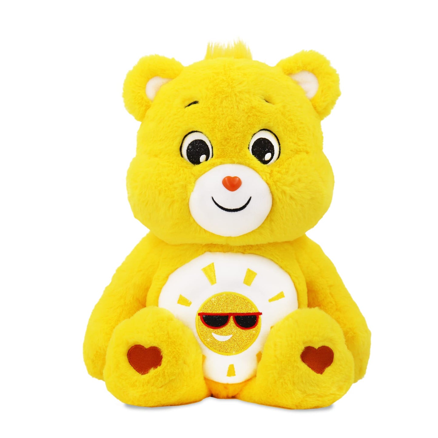 Care Bears 18' Plush - Funshine Bear With Glitter Belly Badge - Soft Huggable Material!