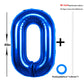 40 Inch Big Blue 0 Balloon Number 0 Large Foil Helium Number Balloons 0-9 Jumbo Giant Happy 0 Birthday Party Decorations For Boy