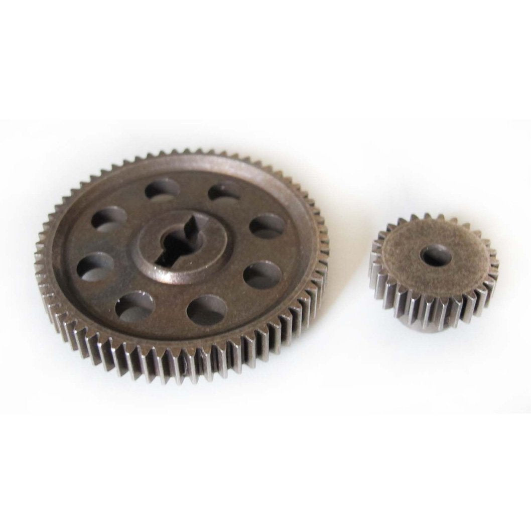 Jftech Differential Steel Metal Super Gear 11184 Main Gear 64T & 11176 Motor Gear 26T Combo For Rc Hsp 1/10 Car Truck