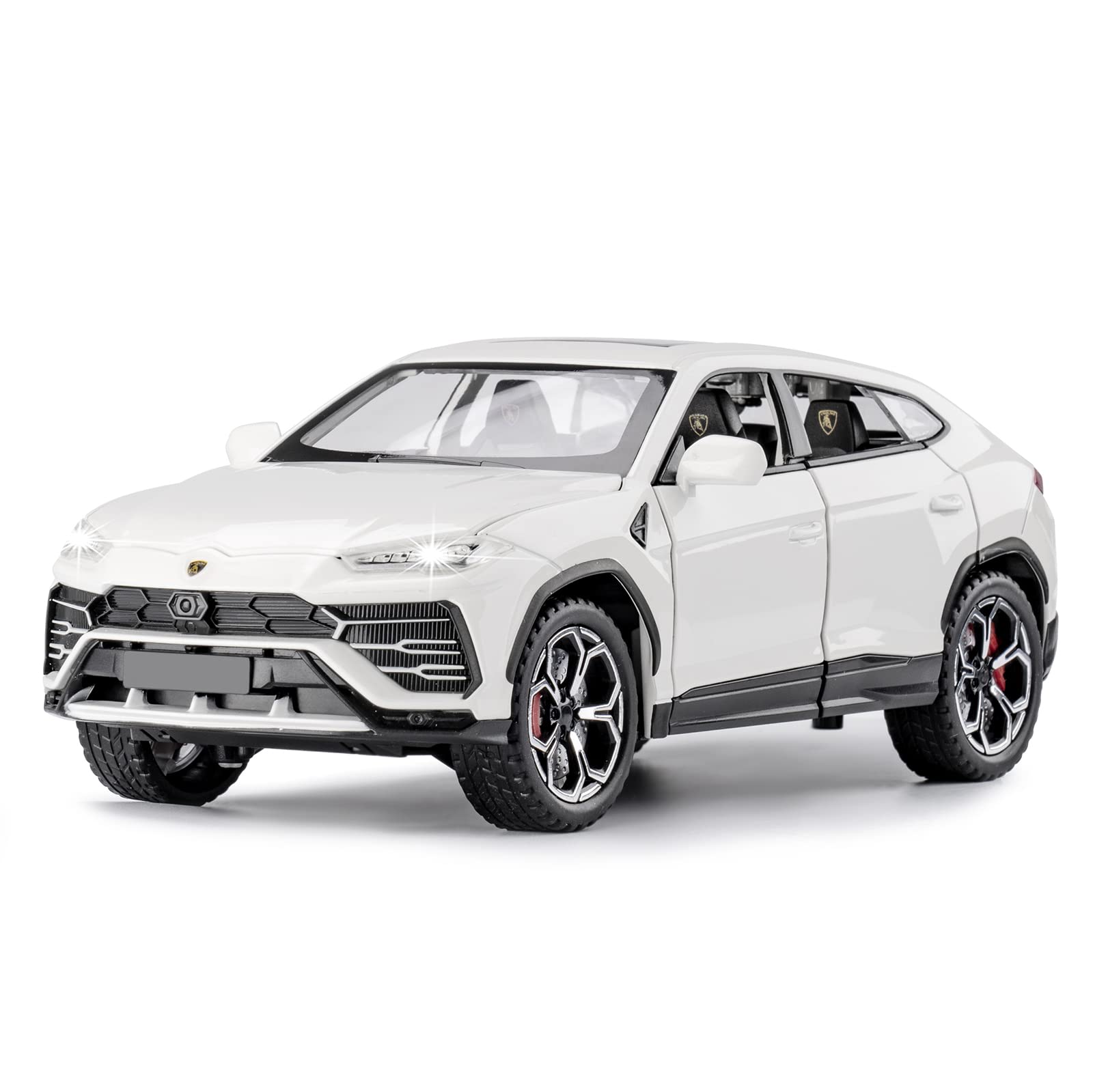 SASBSC Toy Cars for Boys Lambo Urus Car Toys for 3 4 5 6 7 8 Year Old Boy Metal Cars for Kids Diecast Model Cars with Light and 