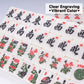 drizzle Travel Mini American Mahjong Set - 166 White Tiles, 0.8" Melamine, Includes Racks & Pink Panda Bag
