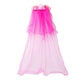 Fedio 4Pcs Girls Princess Fairy Costume Set With Wings, Tutu, Wand And Floral Wreath Veil For Children Ages 3-6 (Hot Pink)