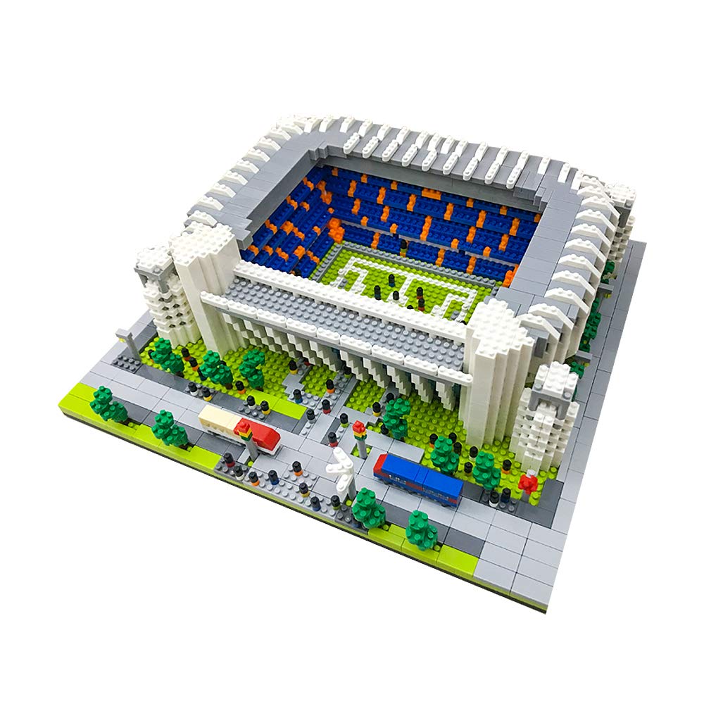 GOTIMON Micro Mini Blocks Football Stadium Set, 4575 Pieces, Plastic, White/Blue/Orange/Green, Model GT070