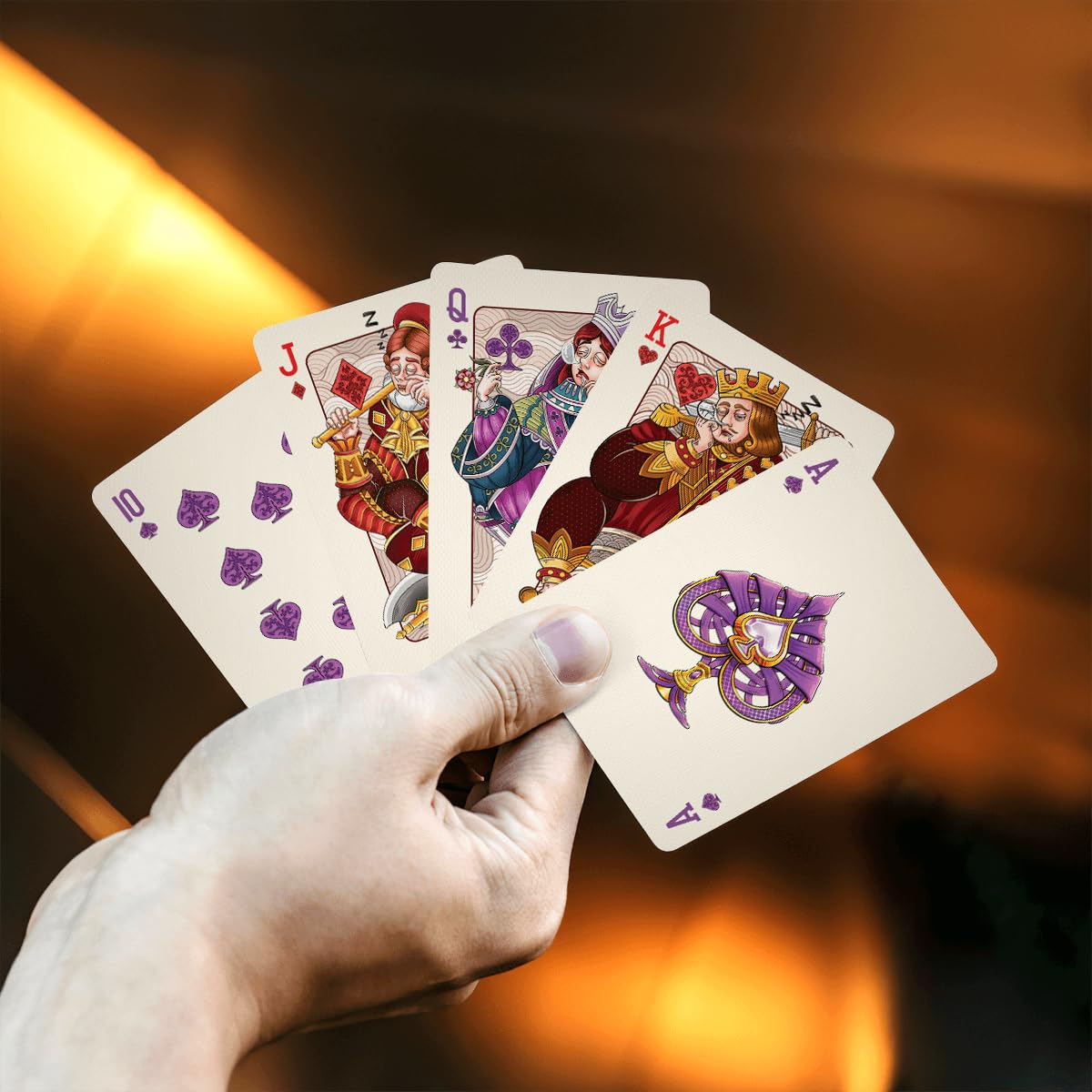 99Fox Sleepy Playing Cards For Teens Adults Friends Family Night Funny Royalty Decks