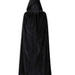 Century Star Kids Hooded Velvet Cloak Cape for Halloween Christmas Role Play Cosplay Dress up 3-16 Years Black X-Large